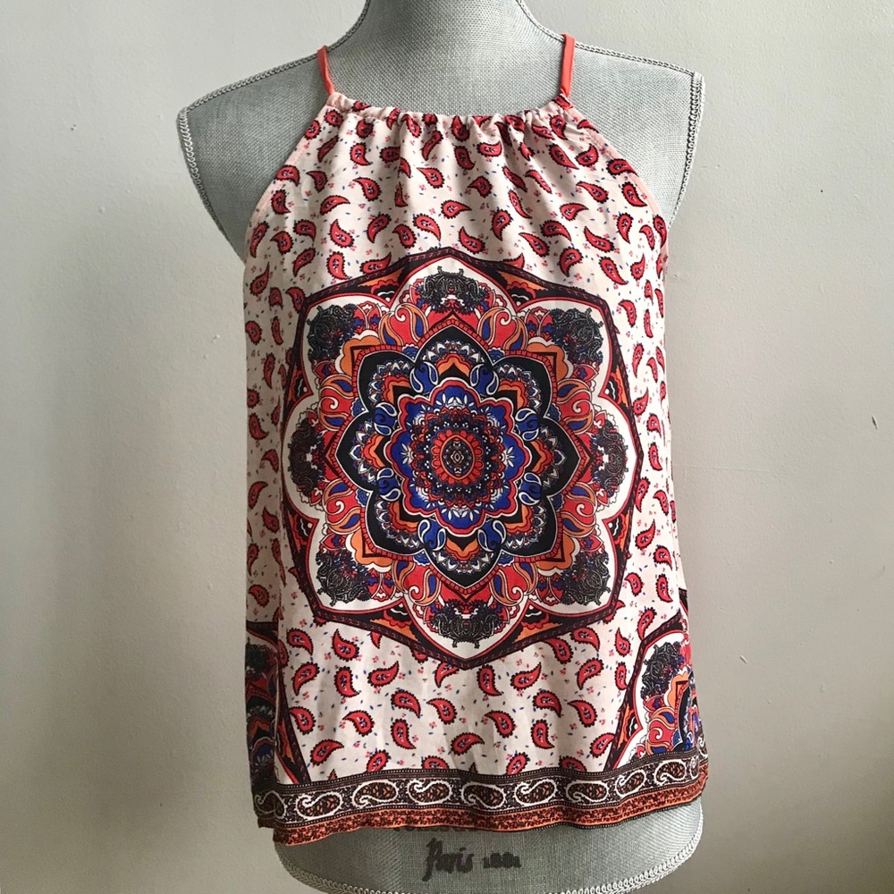 Flowy, Strappy Printed Top S